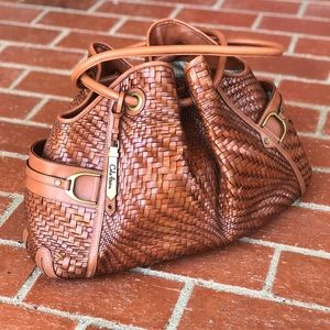 Cole Haan large woven leather bag